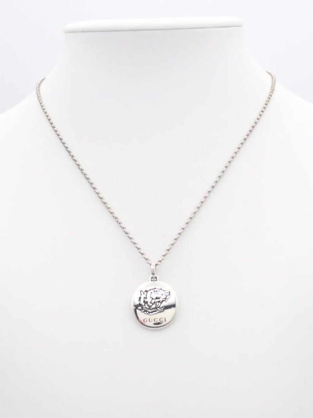 Gucci Blind for Love Tiger Necklace 925 ~17.5"